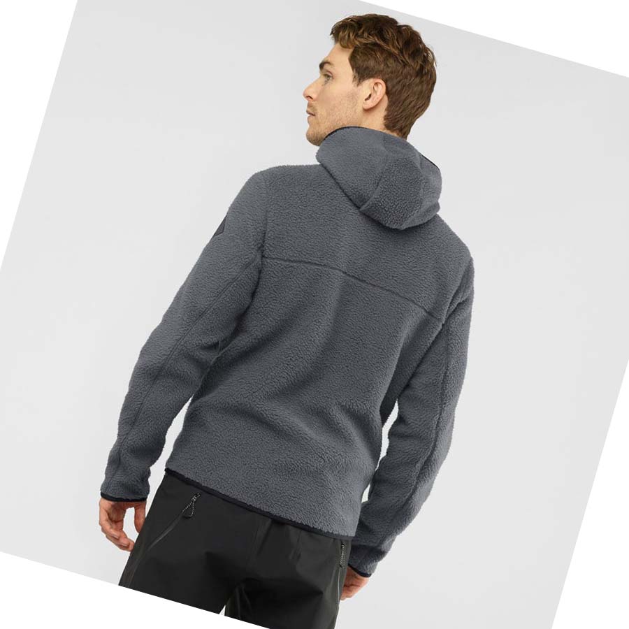 Sudadera Con Capucha Salomon ESSENTIAL WARM TEDDY Hombre Grises | MX 3214GSO